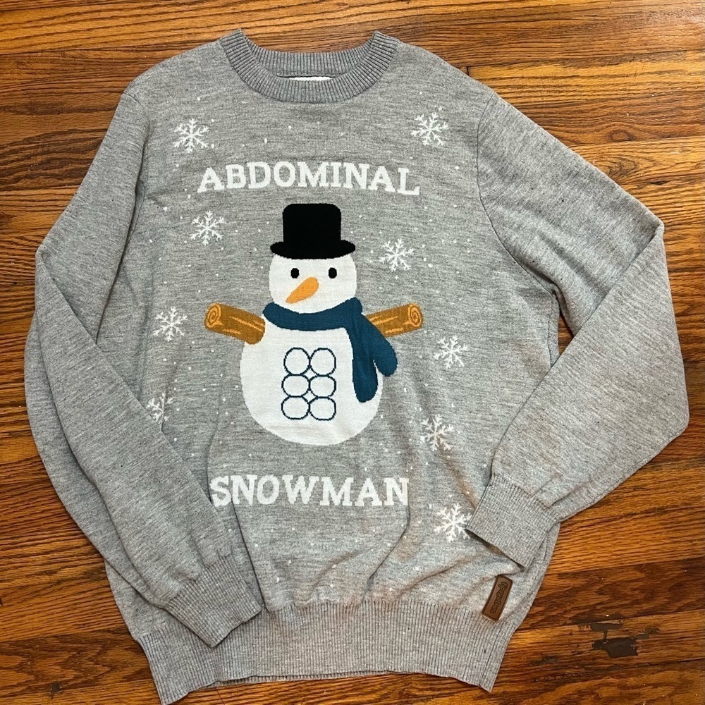 Tipsy Elves Men's Abdominal Snowman Sweater XXL
